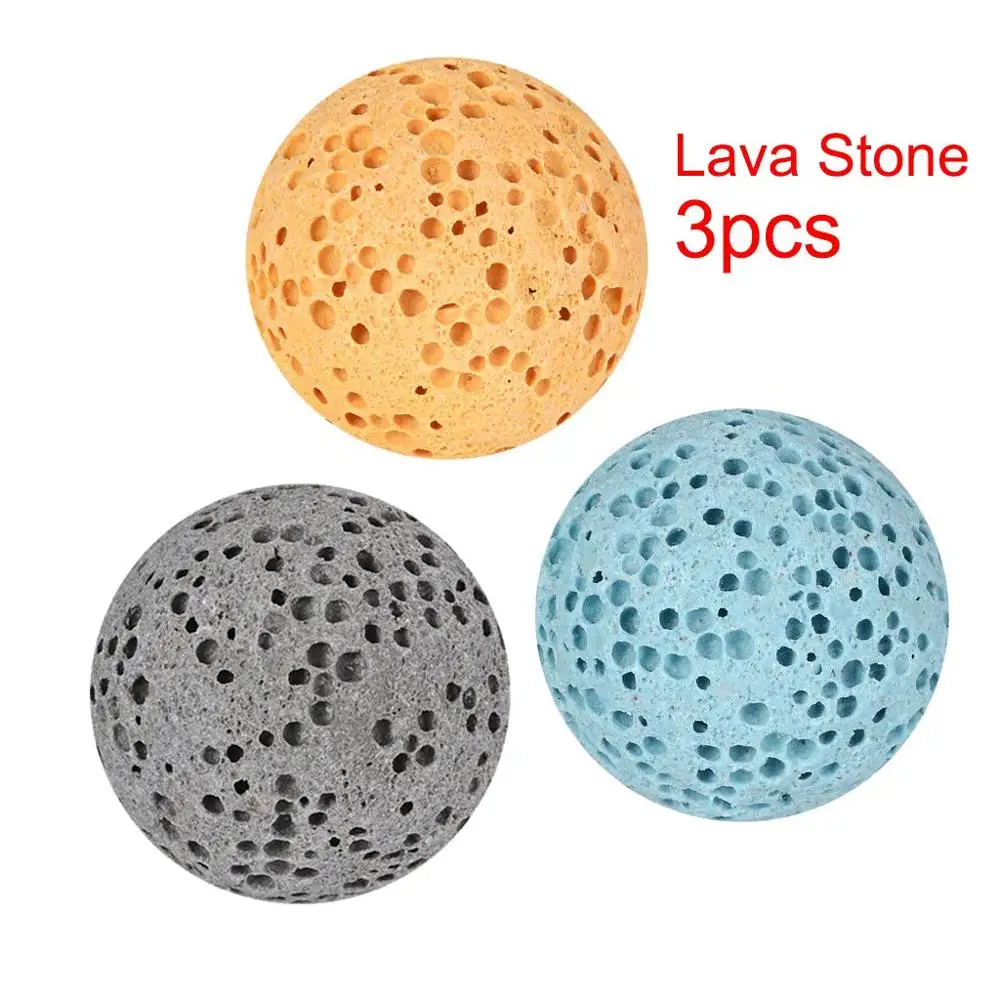 3pcs lava ball Гармония медальон Шар открытая клетка кулон для Ангел звонящий колокольчик мяч мексиканский бола Плавающие Медальоны Подвески VA-252 - Окраска металла: 3pcs lava ball