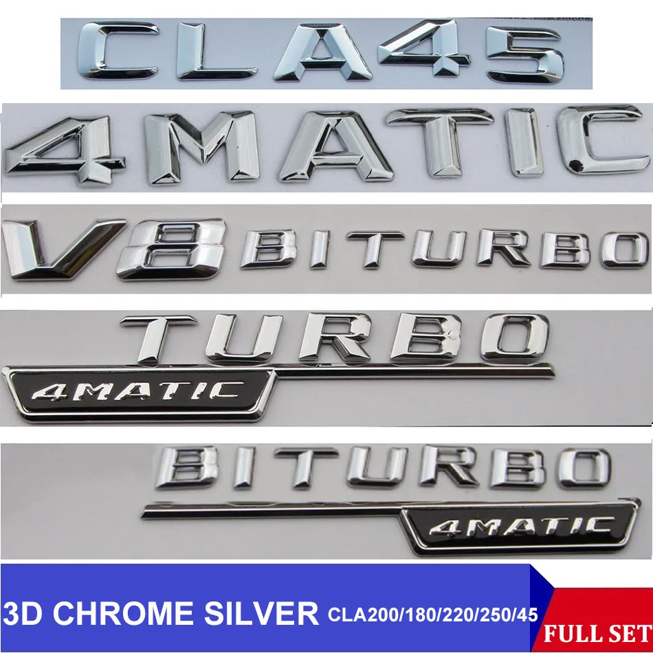 3D хромированная эмблема C117 CLA Автомобильная CLA180 CLA200 CLA220 CLA250 CLA45 наклейка турбо