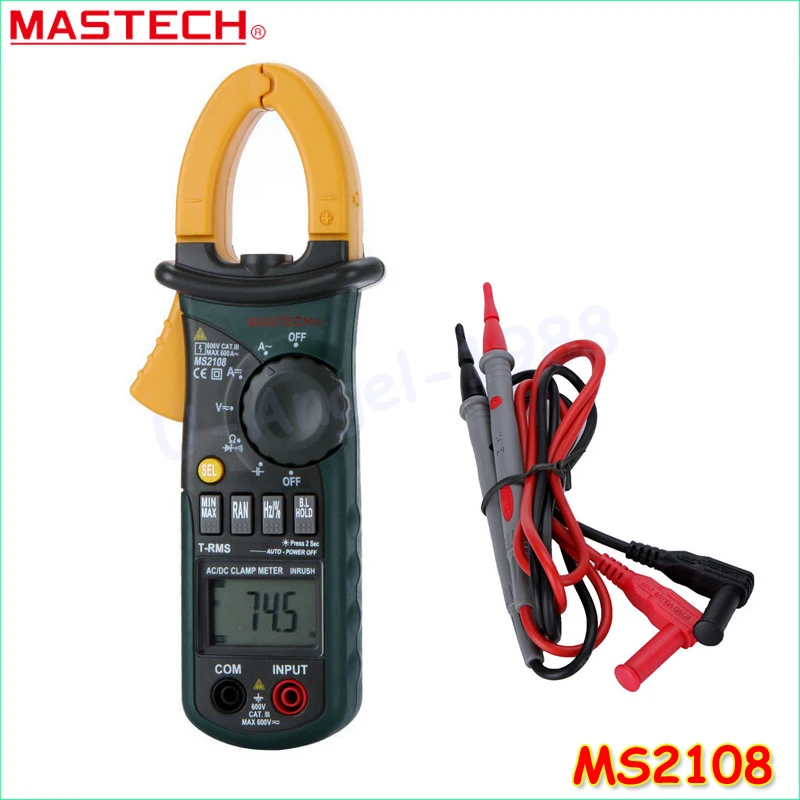 Mastech MS2108 Измеритель постоянного/переменного тока 6600 отсчетов 600A 600V|current clamp|dc current
