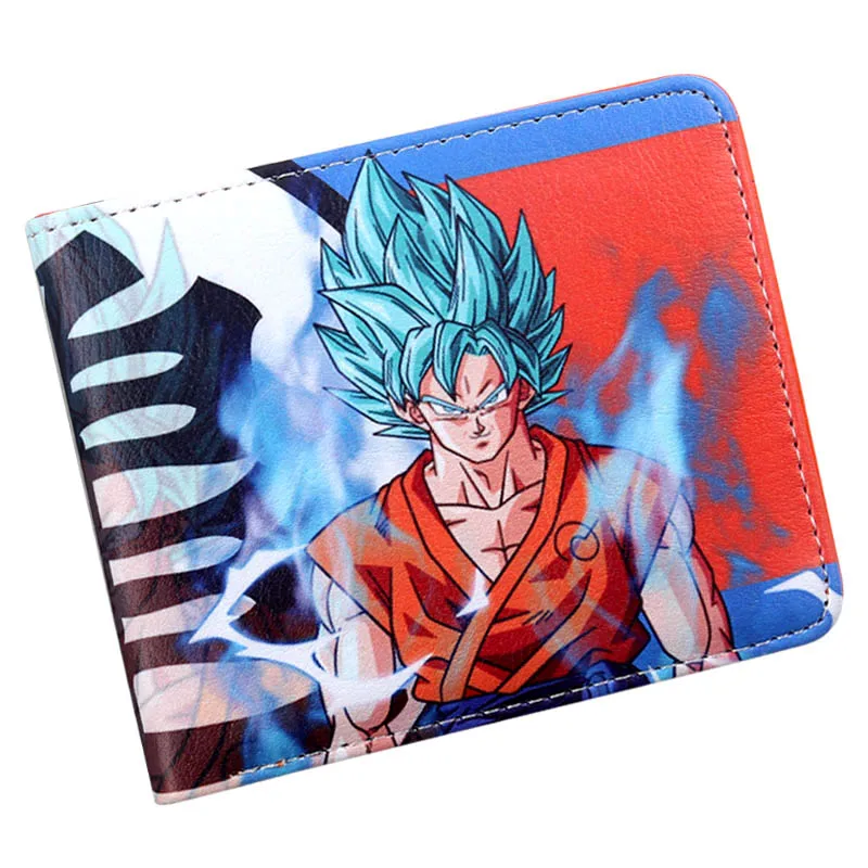 Классический Аниме Dragon Ball Z кошелек Гоку Супер Saiyan студентов держатель кредитной карты кошелек Двойные ID Наличные Кошелек