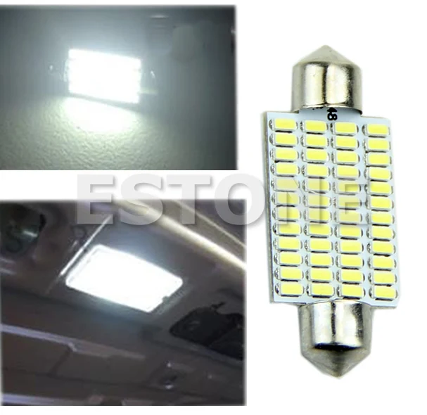 1 шт. 42 мм 3014 48 SMD светодиодный автомобиль гирлянда для салона Купол белый