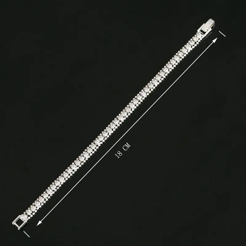 

Fashion Design Simple Tennis Bracelets For Female Man Hollow Rhinestone Bracelet Jewelry Wedding Party Gift