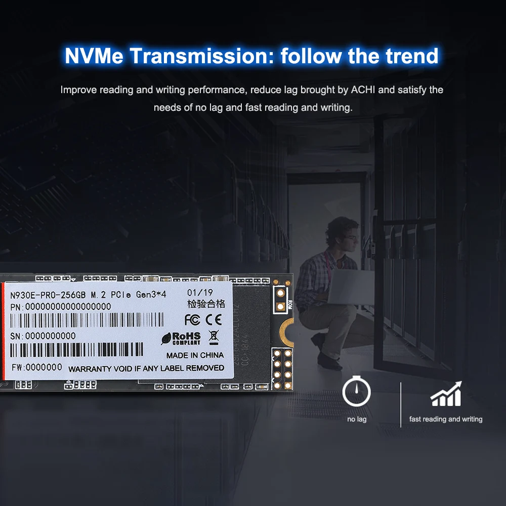 Твердотельный накопитель Netac N930E Pro SSD M.2 2280 SSD 128GB NVMe PCIe Gen3* 4 3D MLC/TLC NAND