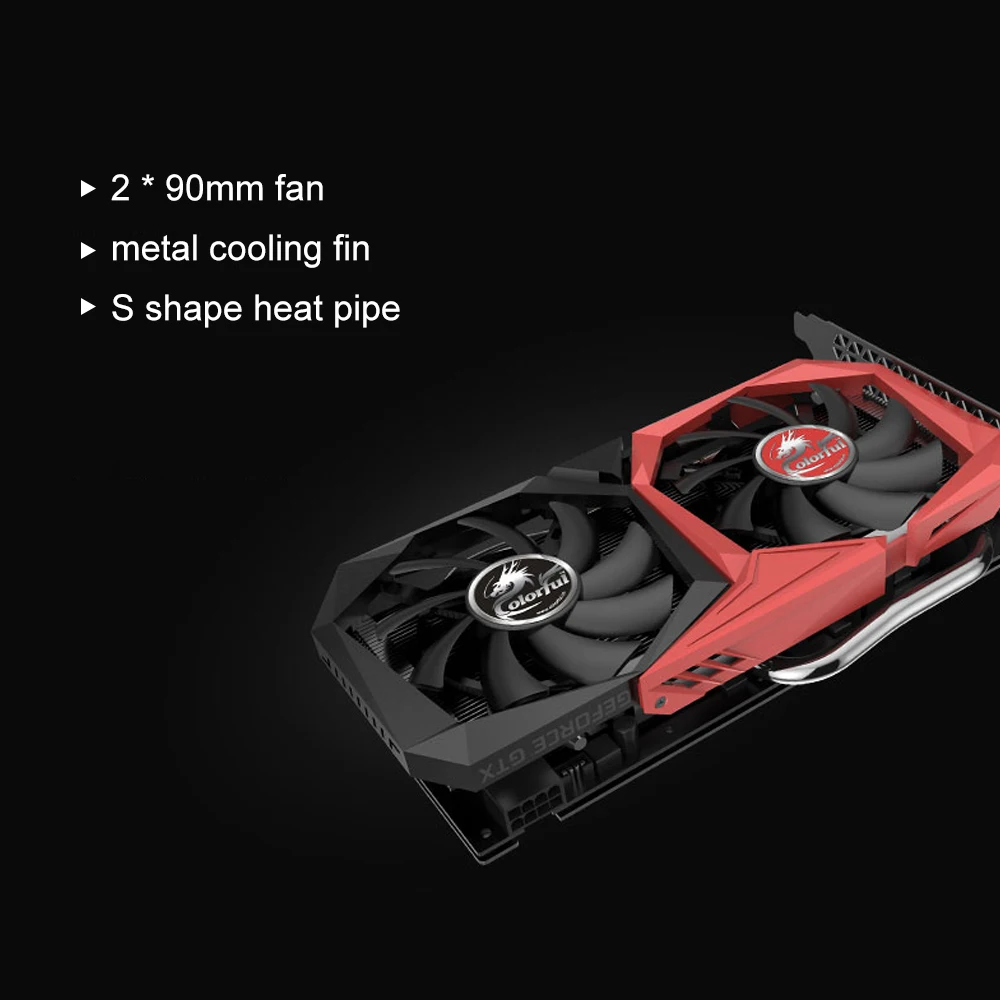 Красочные GeForce GTX 1660 NB 6G графическая карта Nvidia карта GDDR5 192bit 8Pin HDMI для рабочего стола
