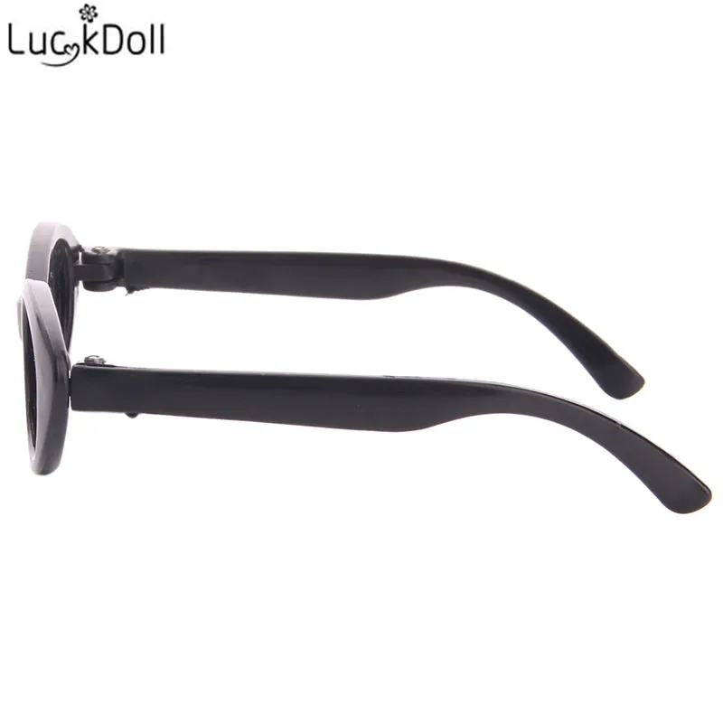 LUCKDOLL черные кукольные солнцезащитные очки подходят 18 дюймов Американский 43 см Детские аксессуары для кукол, игрушки для девочек, поколение, подарок на день рождения