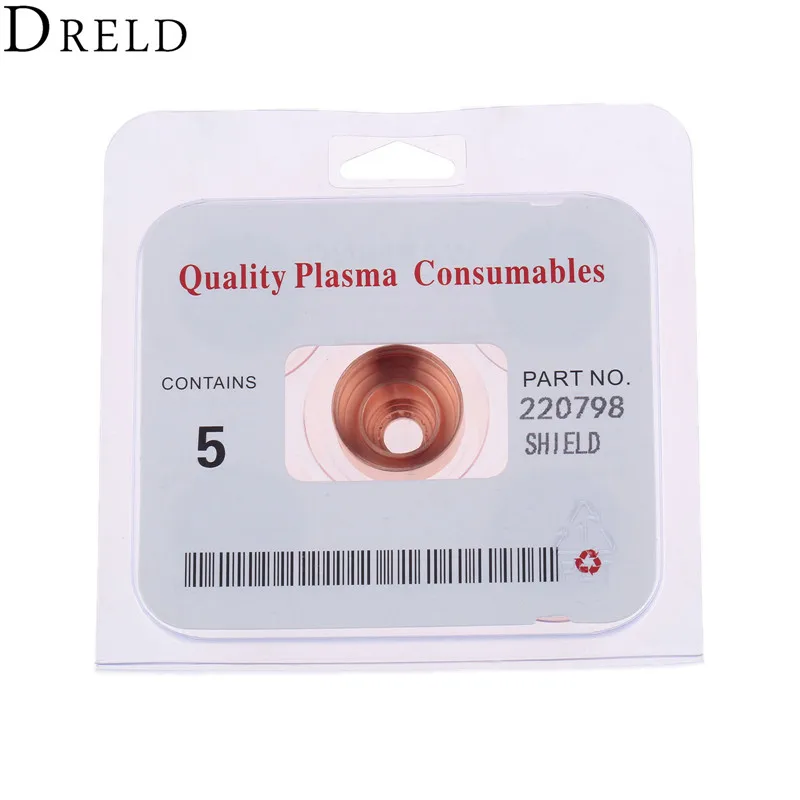 

DRELD 5pcs 65A-85A Shield Cup 220798 for 65 85 Plasma Cutting Torch Consumables Gouging Processes Welding & Soldering Supplies