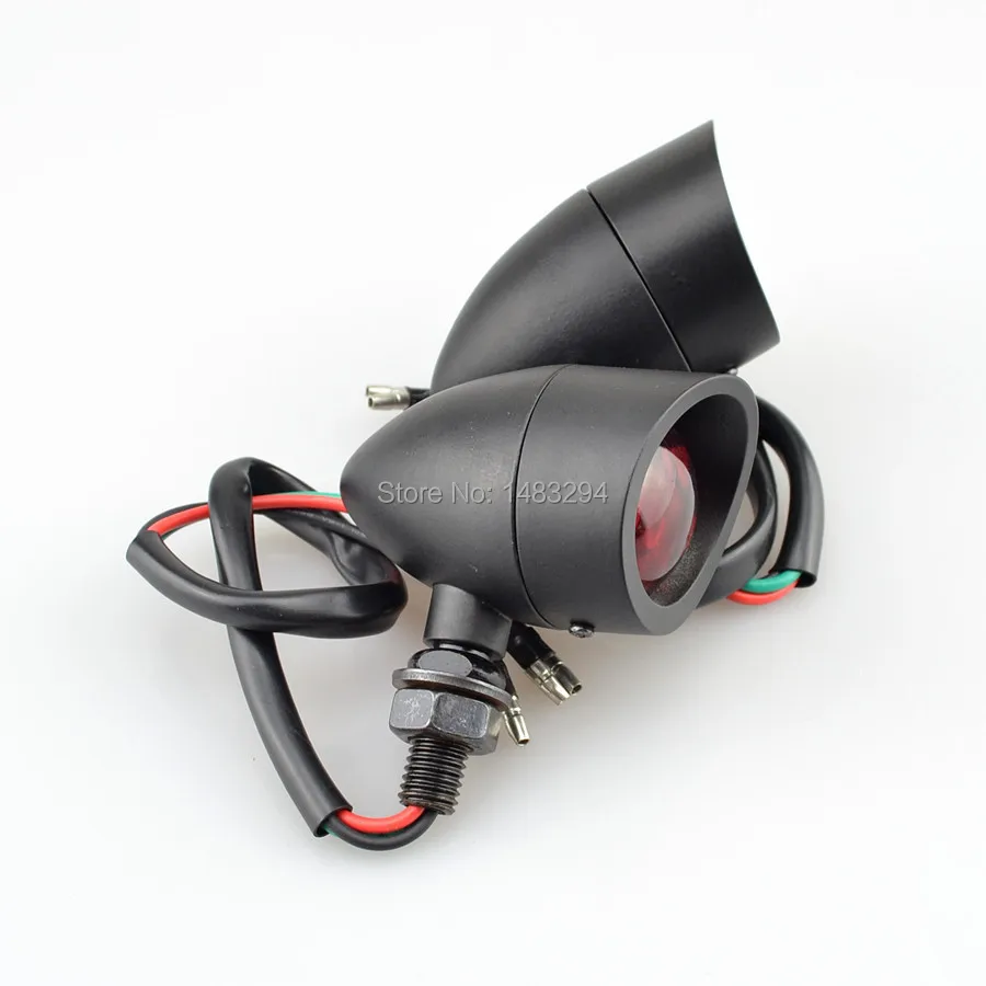 Задний стоп-сигнал с черным цилиндрическим задним индикатором подходит для Harley