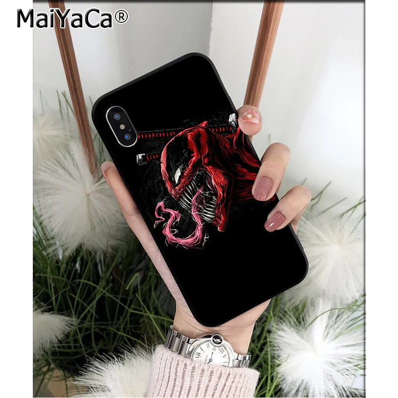 MaiYaCa Marvel deed pool TPU Soft Silicone Black Phone Case for iPhone 5 5Sx 6 7 7plus 8 8Plus X XS MAX XR | Мобильные телефоны и