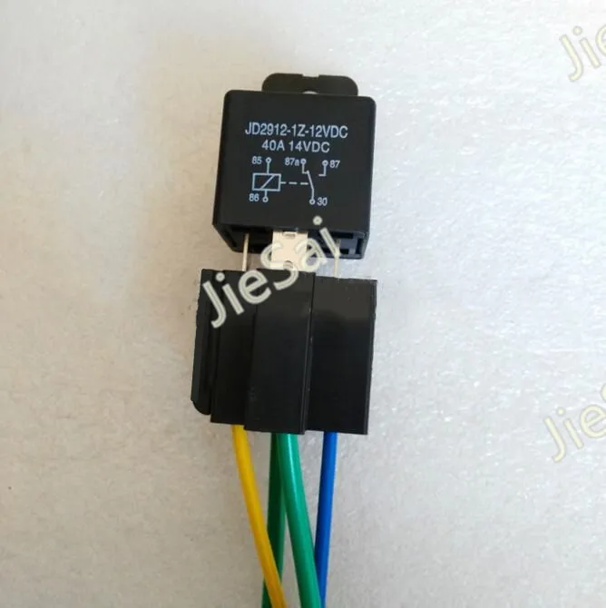 Универсальное автомобильное реле 1NO 1NO, водонепроницаемое черное реле 12 В 40A 5Pin DC AMP SPDT + практичная розетка