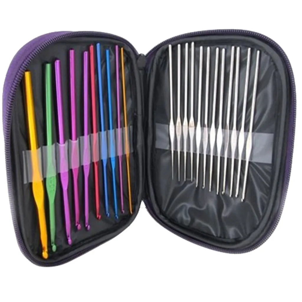 22 шт./набор многоцветные Алюминиевые крючки для вязания|Швейные иглы| |