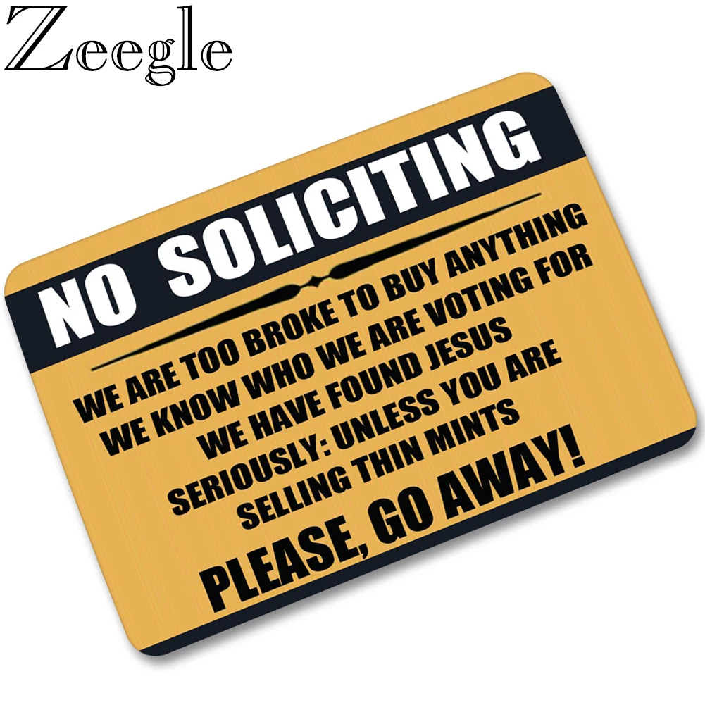 Zeegle Забавный коврик для входной двери Противоскользящий передней напольный