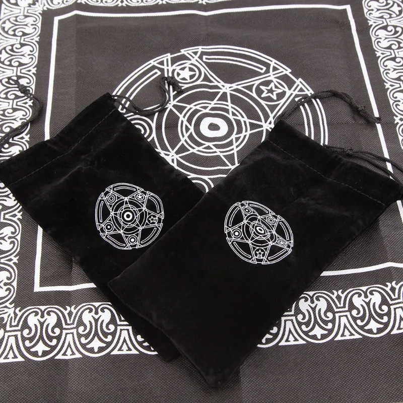 

High Quality Velvet Pentagram Tarot Card Storage Bag Toy Jewelry Home Mini Drawstring Package Dropship