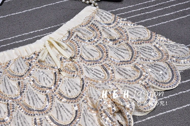 Cakucool для женщин люрекс шорты с пайетками блестящие короткие штаны украсить бисер