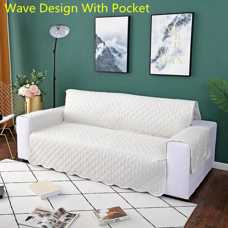 Wave Design A Покрытие дивана для животных диван кресло Пледы для собак детский коврик Реверсивный съемным подлокотник чехлов 1/2/3 сиденье протектор мебели - Цвет: Wave Design A