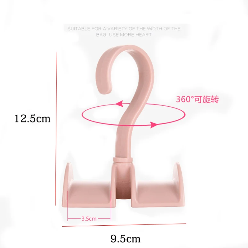 

Basupply 1Pc Rotated Storage Rack Bag Hook Plastic Clothes Holder Creative Tie Coat Closet Hanger Wardrobe Organizer