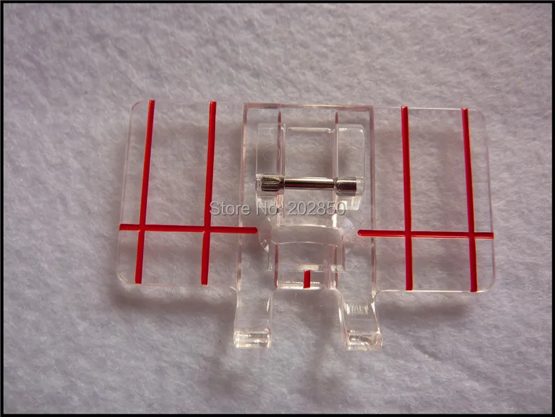 Прижимная лапка Border Guide делая параллельный ряд строчек детали для домашних