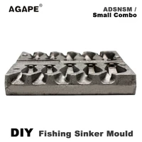 agape diy fishing snapper sinker mould adsnsmsmall combo snapper sinker 28g 56g 84g 5 cavities
