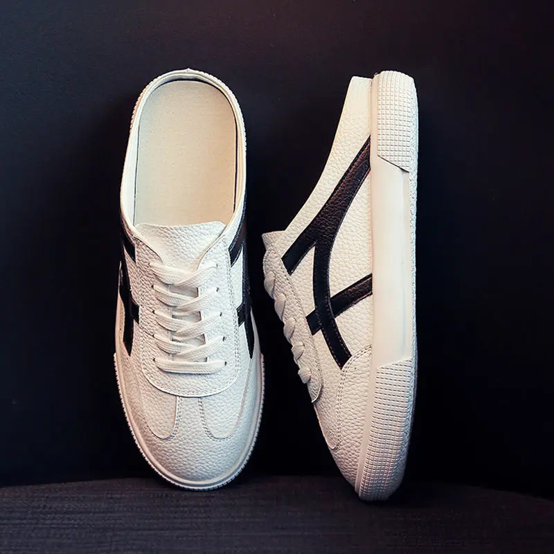 Женские кроссовки на плоской подошве повседневные полутуфли в Корейском стиле