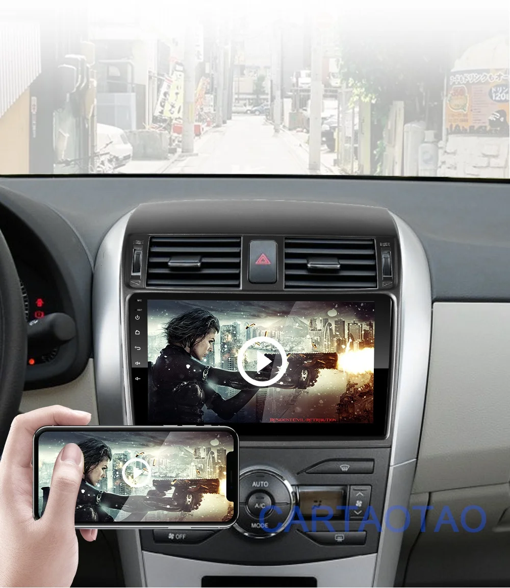 2G+ 32G " 2din Android 8,1 GO автомобильный dvd-плеер для Toyota Corolla E140/150 2006-2013 автомобильный Радио gps навигация wifi плеер