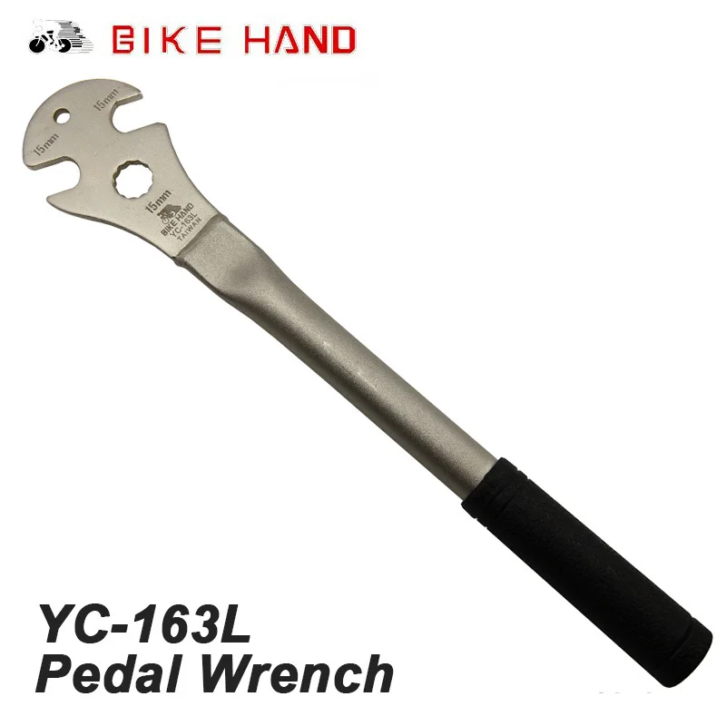 Silver YC163L BIKEHAND велосипедный ножной ключ гаечный ключ 15 мм из легированной стали с длинной ручкой инструмент для ремонта шоссейного велосипеда Mtb горного велоспорта - Цвет: Silver YC163L