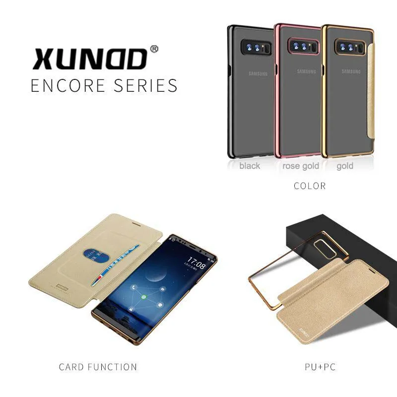 Чехол для Galaxy Note 8 XUNDD Encore series роскошный флип чехол Samsung S8 plus s7 edge жесткий