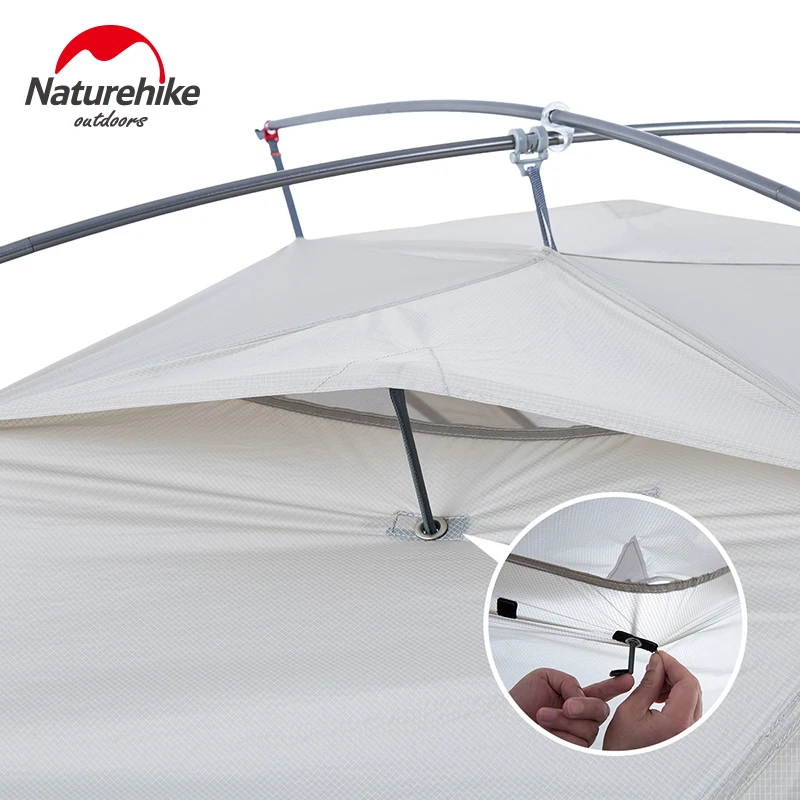 Палатка для кемпинга одноместная Naturehike VIK серии, ультралегкая, водонепроницаемая, из 15D нейлона однослойная для походов с ковриком NH18W001-K.