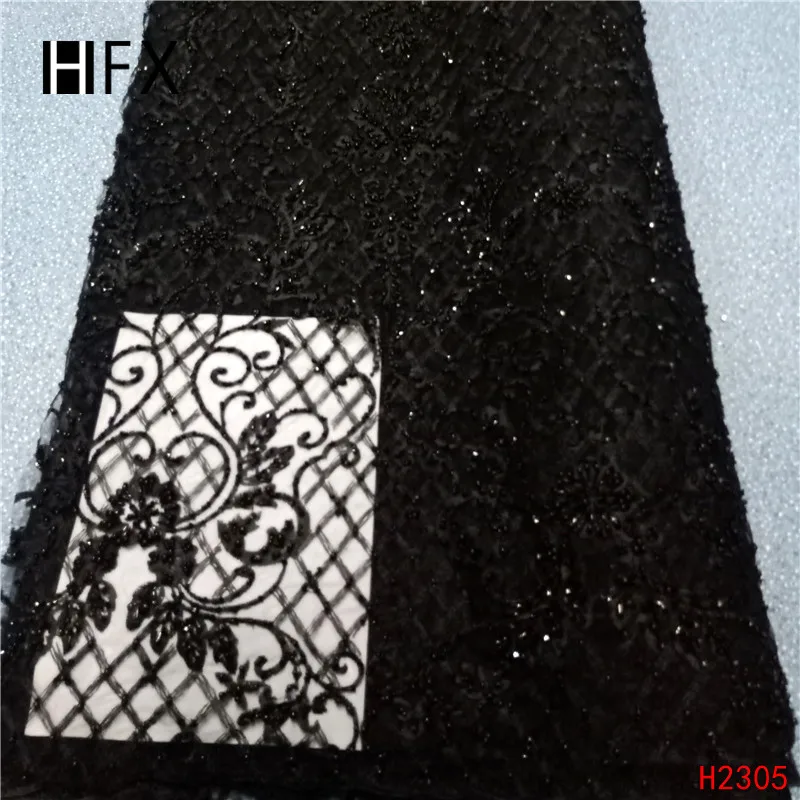 HFX роскошное французское кружевное платье ручной работы с бисером 2019 из фатина