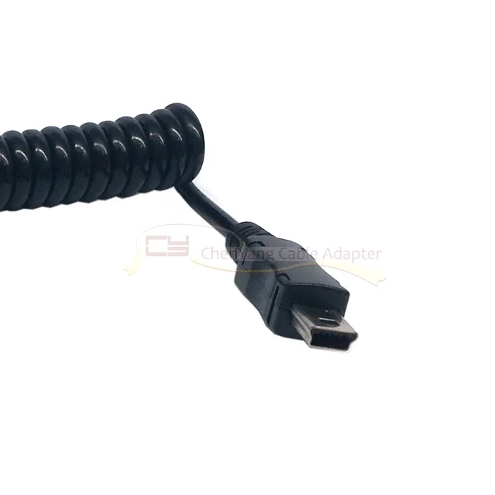 (100 шт./лот) USB 2 0 Mini 5pin к Micro 5Pin эластичный Дата-кабель черный для планшета 5 м 50 см DHL |