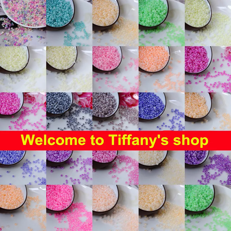 16 цветов 2 мм 3000 шт. кремовое стекло чешские семена разделители бусины для