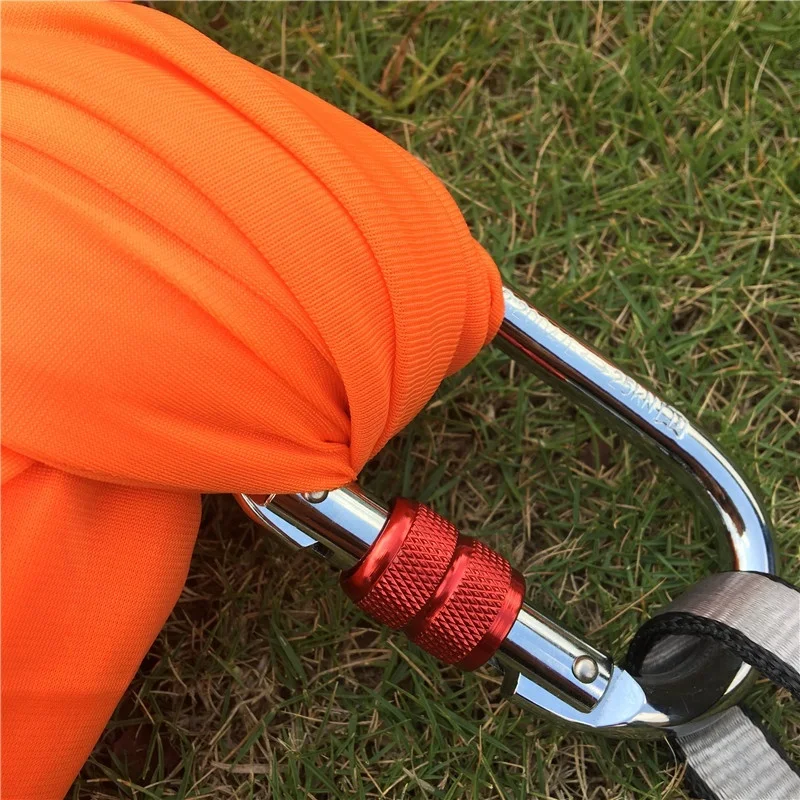 Карабин для воздушной йоги гамак CE сертифицированный Серебряный Стальной 25KN O