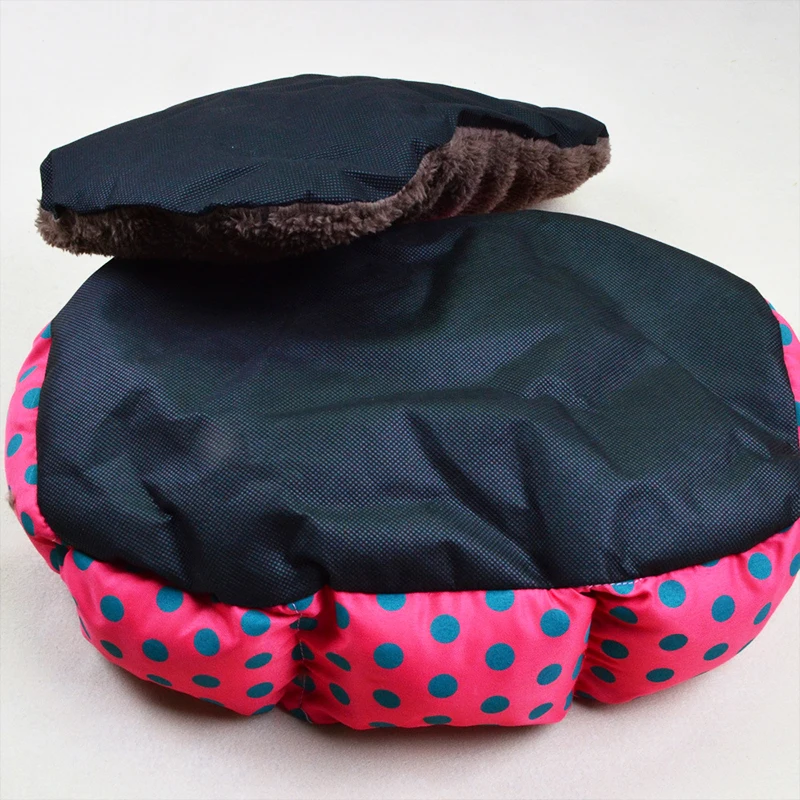 Красный узор в горошек кровать для собаки домашнего питомца мягкий как котенок