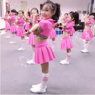 Детский красный костюм черлидера танцевальное платье для девочек Джаз