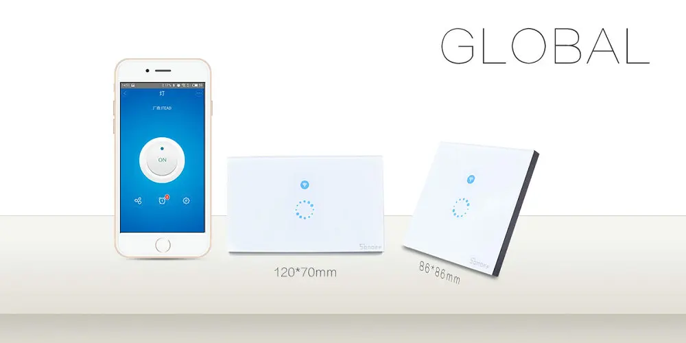 Sonoff Touch US EU Plug настенный Wifi светодиодный светильник переключатель стеклянная панель сенсорный таймер переключатель для умного дома беспроводной пульт дистанционного управления