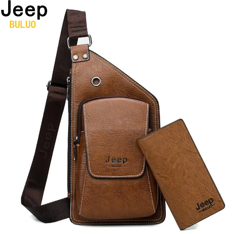 Jeep buluo/Брендовые мужские нагрудные сумки комплект из 2 предметов летняя сумка