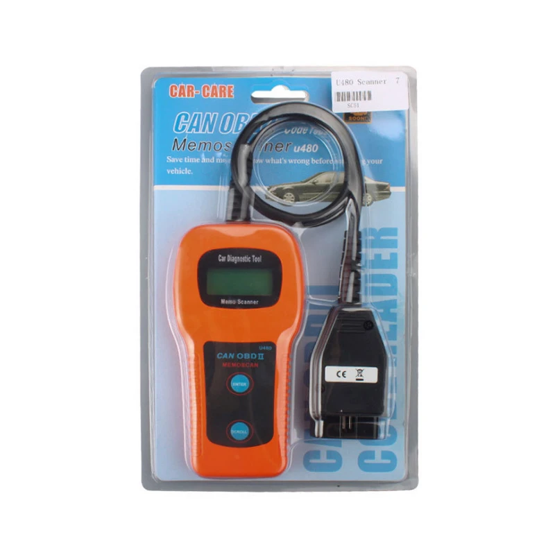 1 шт U480 OBD2 CAN BUS &amp двигатель код читателя 2 линии ЖК-дисплей 10 V ~ 12 автомобиль