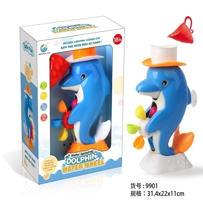 Игрушки для ванны для детей, игра в ванной, пена в воде, для детей, водоотталкивающая игрушка, дельфин, из России - Цвет: Белый