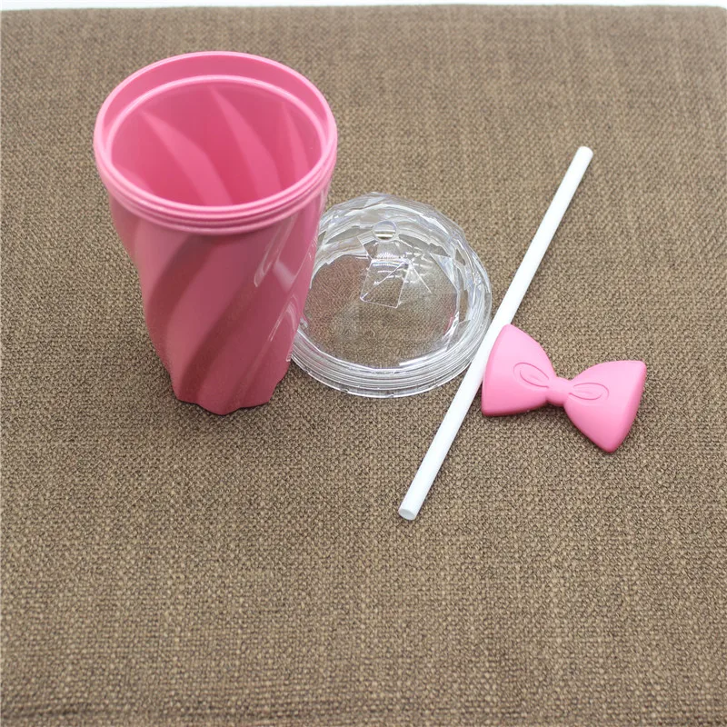 400 мл милые бабочки узел карамельного цвета соломы витой дороги пластиковые