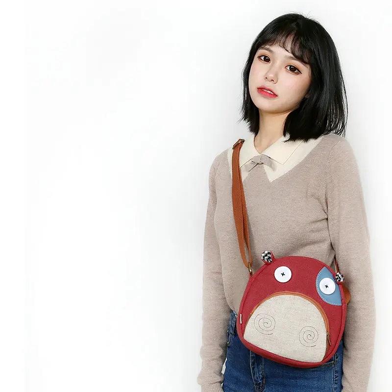 Забавная Маленькая женская сумка на одно плечо Студенческая для мобильного