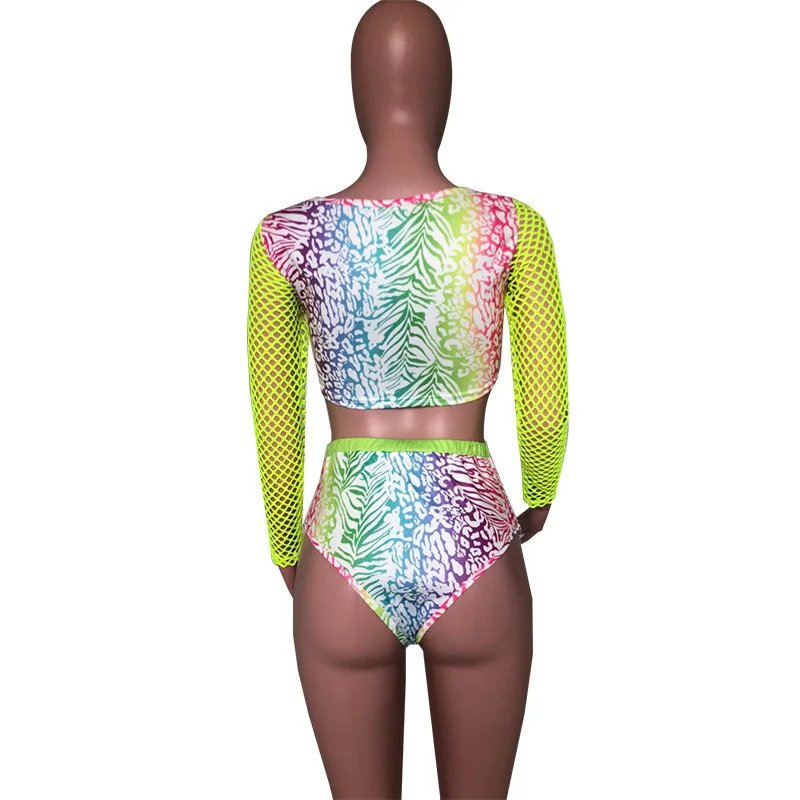 Женский леопардовый комплект из двух предметов Летний Пляжный клубный с топом