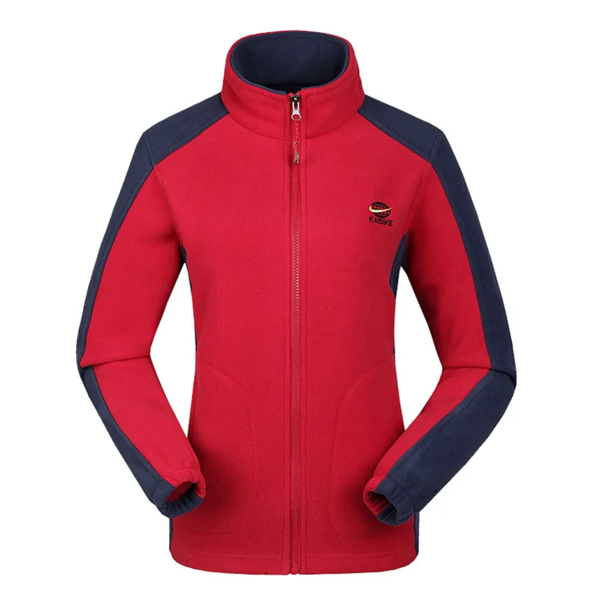 Women Red Mountainskin для мужчин и женщин весна осень флис походные Куртки Спорт на открытом воздухе Кемпинг Треккинг Альпинизм термо бренд пальто VA486 - Цвет: Women Red