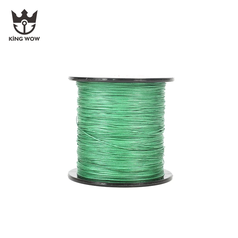 Kingwow 12 прядей плетеные 100 м леска супер крепкая ПЭ 15LB-100LB зеленый цвет 1,0#-12# Морская рыбалка