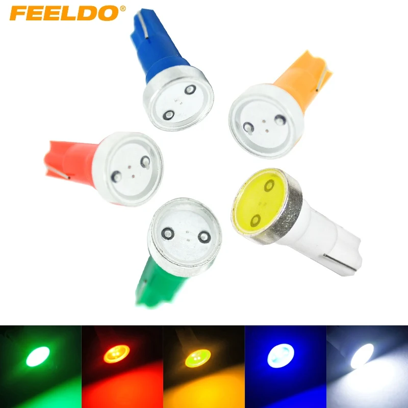 FEELDO 10 шт. Super T5 Power 1 Вт 1LED Автомобильные светодиодные клиновидные панели освещения
