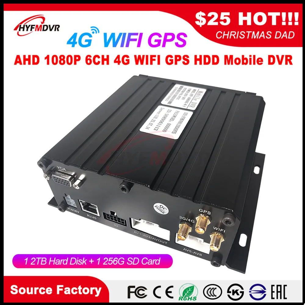 

Оптовая продажа с фабрики 4G gps WI-FI MDVR Аудио Видео 6-канальный мониторинга 4G gps WI-FI MDVR комбайн/универсал/шины для легковых автомобилей