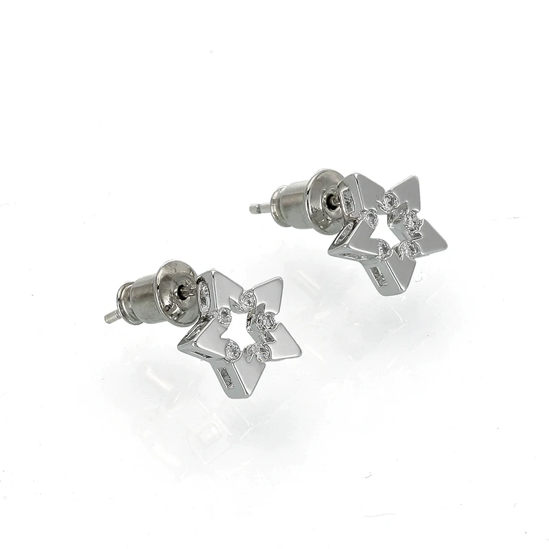 Top Quality 2015 New Star CZ Diamonds 18K Gold Plated Ear Hook Stud Earrings Jewelry | Украшения и аксессуары