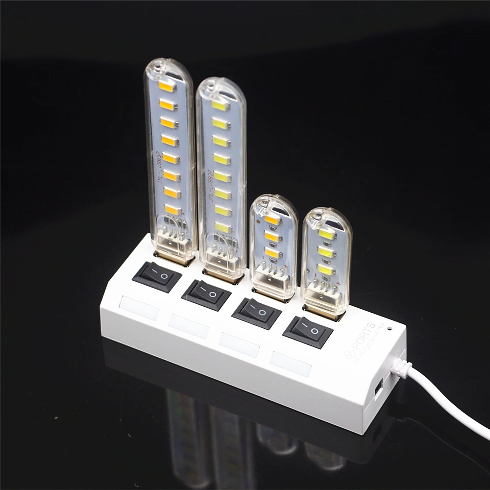 Миниатюрная Светодиодная лампа USB 5 В портативное суперъяркое ночное освещение