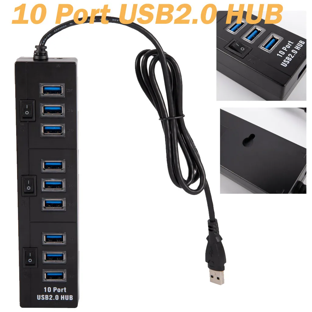 Концентратор USB 2 0 с питанием от концентратор Data10 порт s умный зарядный 3 отдельный