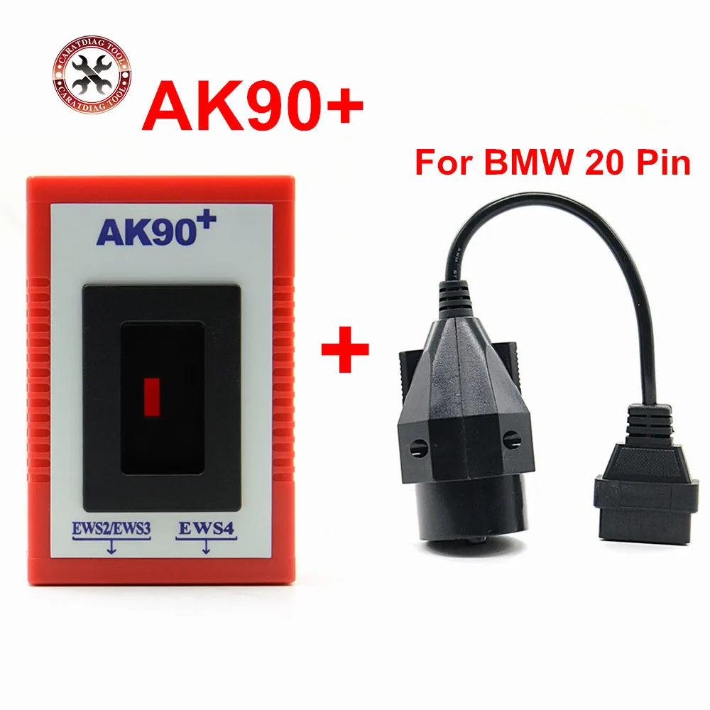 2019 новейший AK90 + программатор ключей для всех BMW EWS OBD2 Диагностический адаптер 20Pin