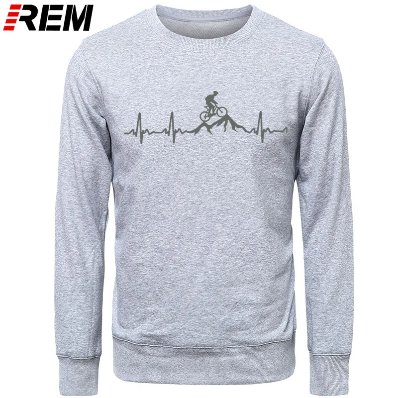 Худи REM, для горного велосипеда, сердцебиение, забавные, MTB, Dirt Bike, плюс, на заказ, с длинным рукавом, мужская мода, семейные хлопковые Толстовки, Толстовки