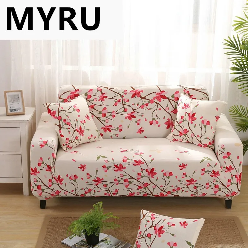 

Pastoral Floral Sofa Slipcovers Tight Wrap All-inclusive Slip-resistant Elastic Cubre Sofa Towel Corner Sofa Cover Couch Cover