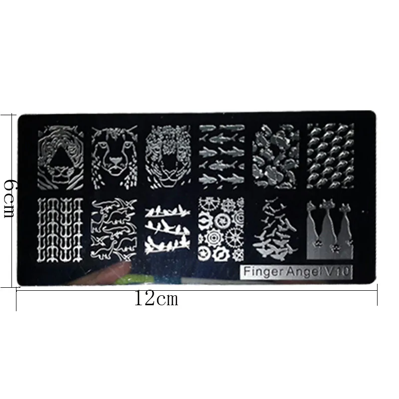 Пластина для нейл-арт маникюра Konad размером 6*12 см, прямоугольная, для штамповки ногтей.